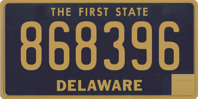 DE license plate 868396