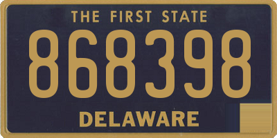 DE license plate 868398
