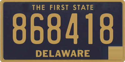 DE license plate 868418