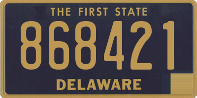 DE license plate 868421