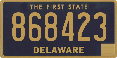 DE license plate 868423