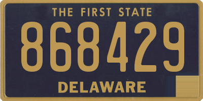 DE license plate 868429