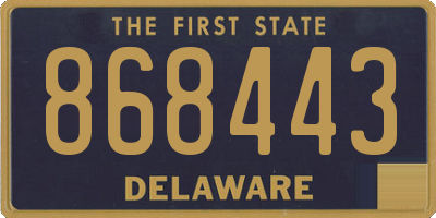 DE license plate 868443
