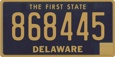 DE license plate 868445
