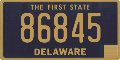 DE license plate 86845