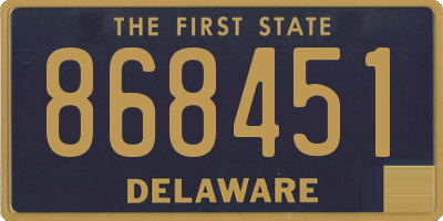 DE license plate 868451