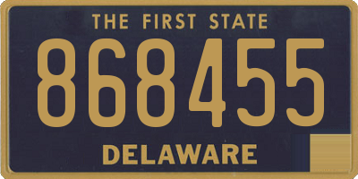 DE license plate 868455