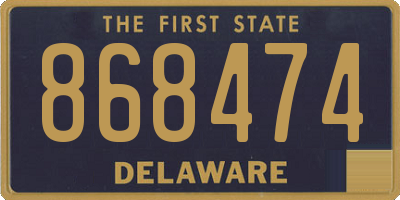 DE license plate 868474