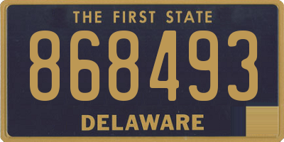 DE license plate 868493