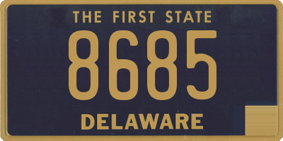 DE license plate 8685