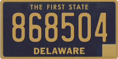 DE license plate 868504