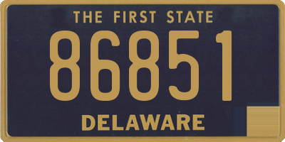 DE license plate 86851