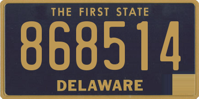 DE license plate 868514