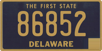 DE license plate 86852