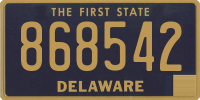 DE license plate 868542