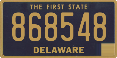 DE license plate 868548