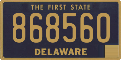 DE license plate 868560