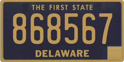 DE license plate 868567