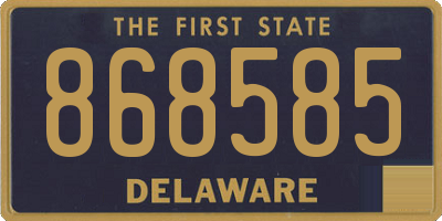 DE license plate 868585