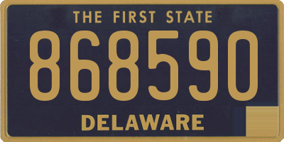 DE license plate 868590