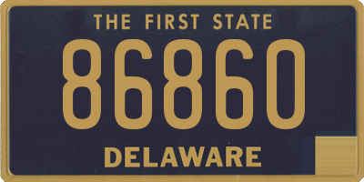 DE license plate 86860