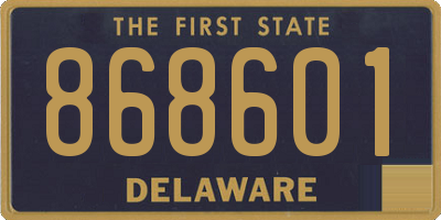 DE license plate 868601