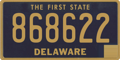 DE license plate 868622