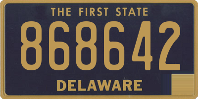 DE license plate 868642