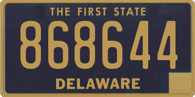 DE license plate 868644