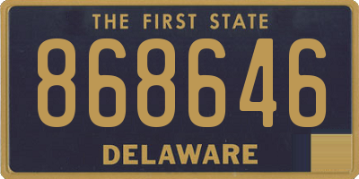 DE license plate 868646
