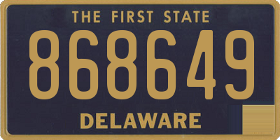 DE license plate 868649