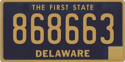 DE license plate 868663