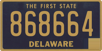 DE license plate 868664