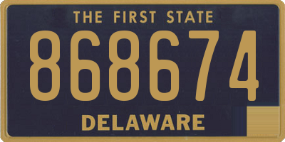 DE license plate 868674