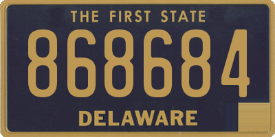 DE license plate 868684