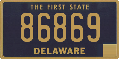 DE license plate 86869