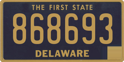 DE license plate 868693