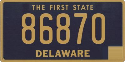 DE license plate 86870