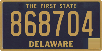 DE license plate 868704