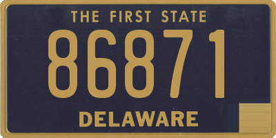 DE license plate 86871