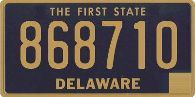 DE license plate 868710