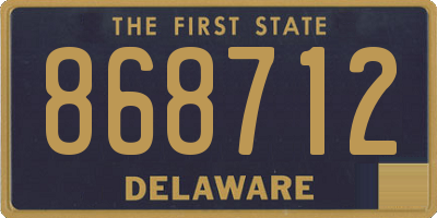 DE license plate 868712