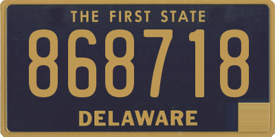 DE license plate 868718