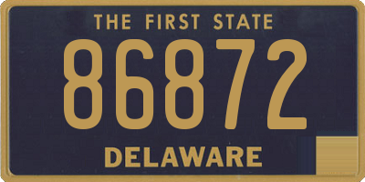 DE license plate 86872