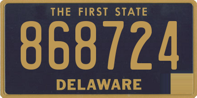 DE license plate 868724