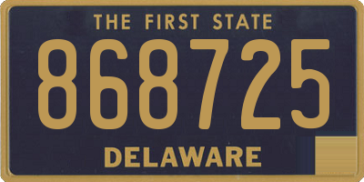 DE license plate 868725