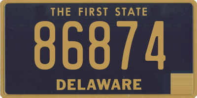 DE license plate 86874