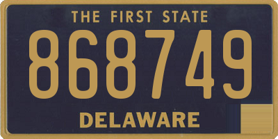 DE license plate 868749