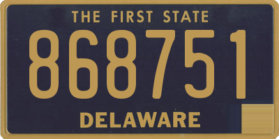 DE license plate 868751