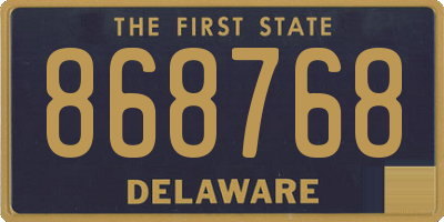 DE license plate 868768